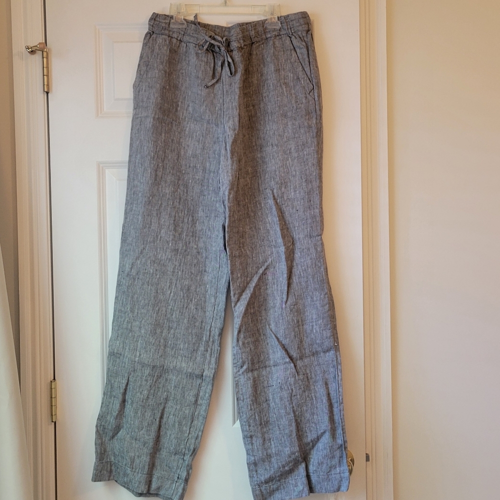 Charter Club Heather Gray Linen Pants SIZE small